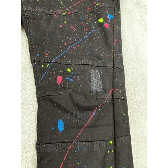 FWRD Denim Paint Splatter Distressed Jeans Mens Size 38 Black Cotton Inseam 32 - Picture 6 of 9